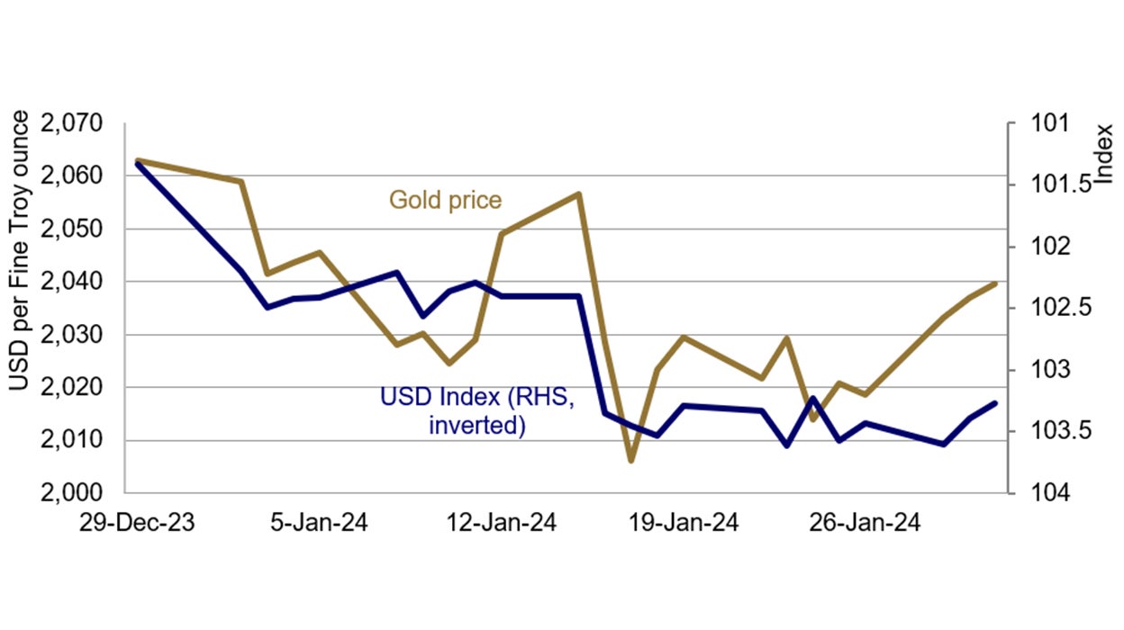 Gold price and the US Dollar 