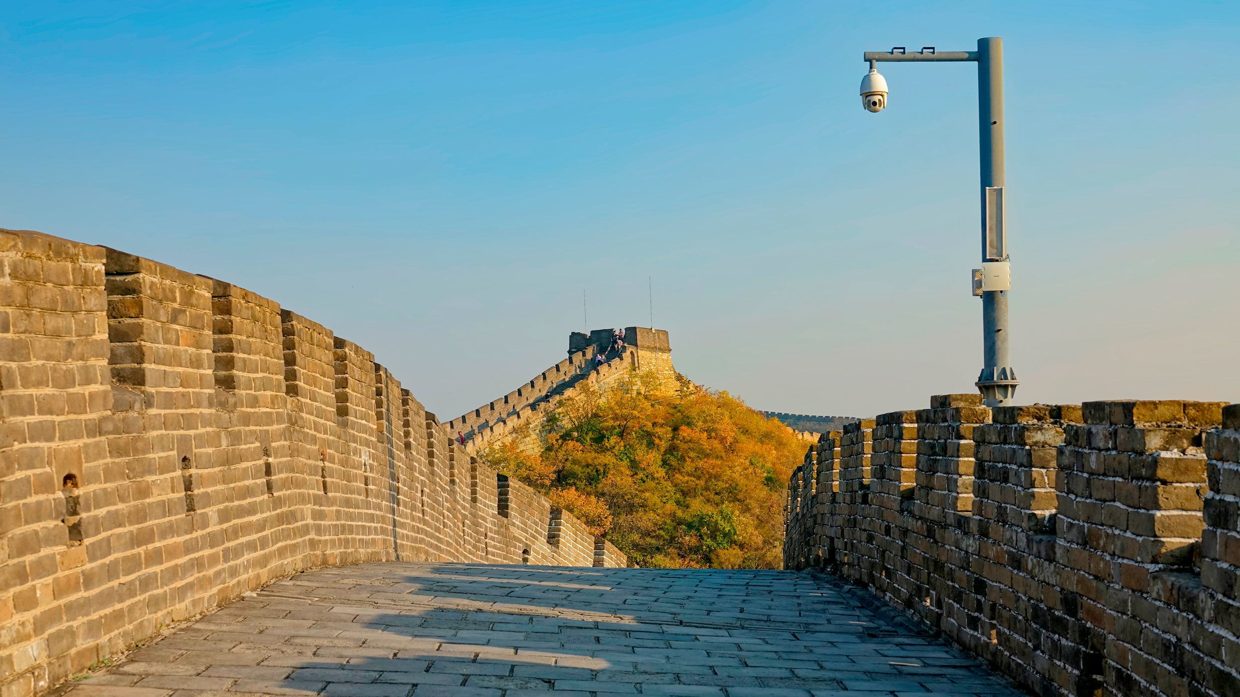 View from standing on the great wall of china