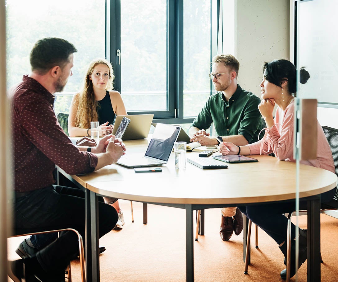 Colleagues in a business conference