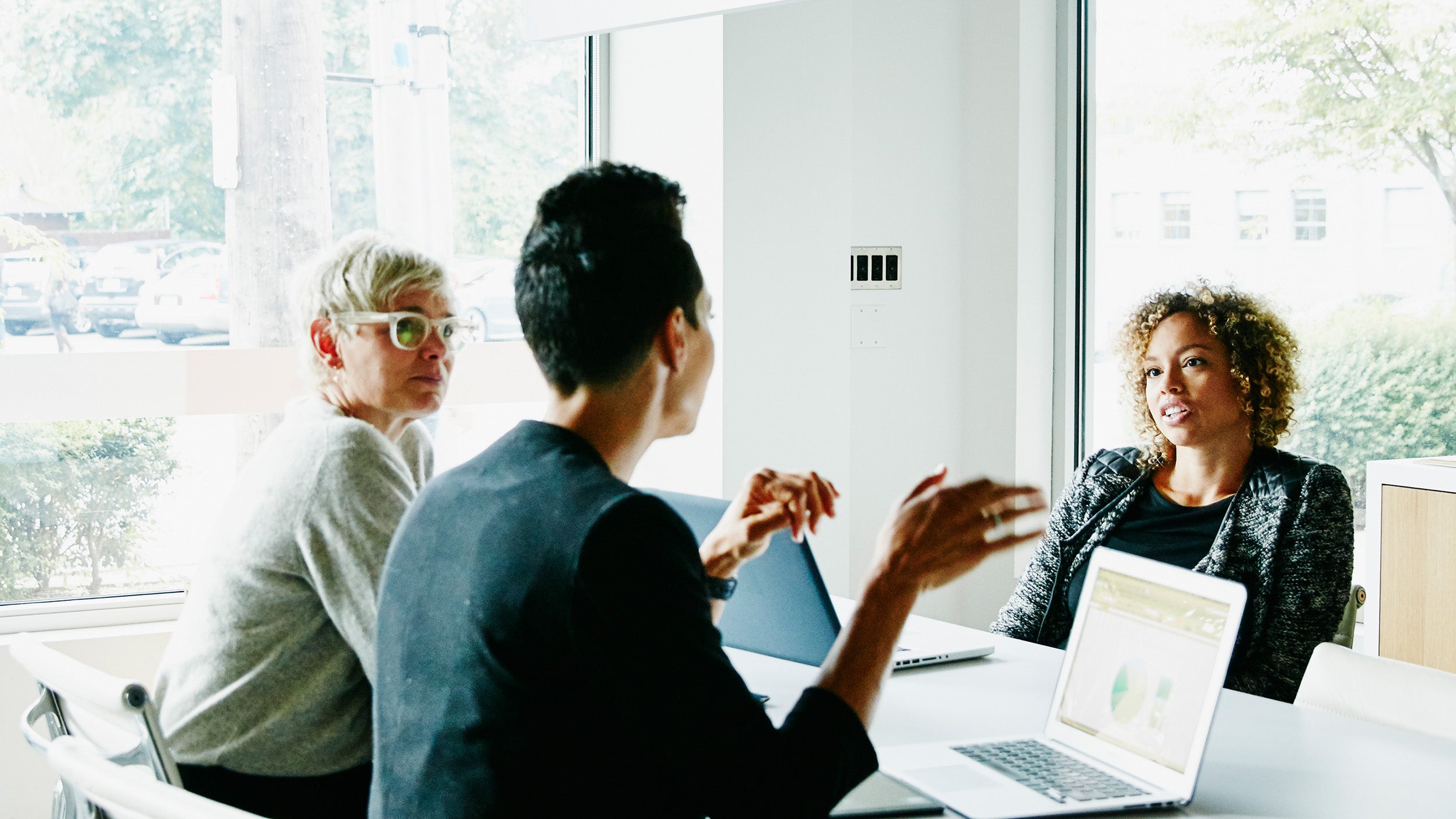 colleagues in a discussion