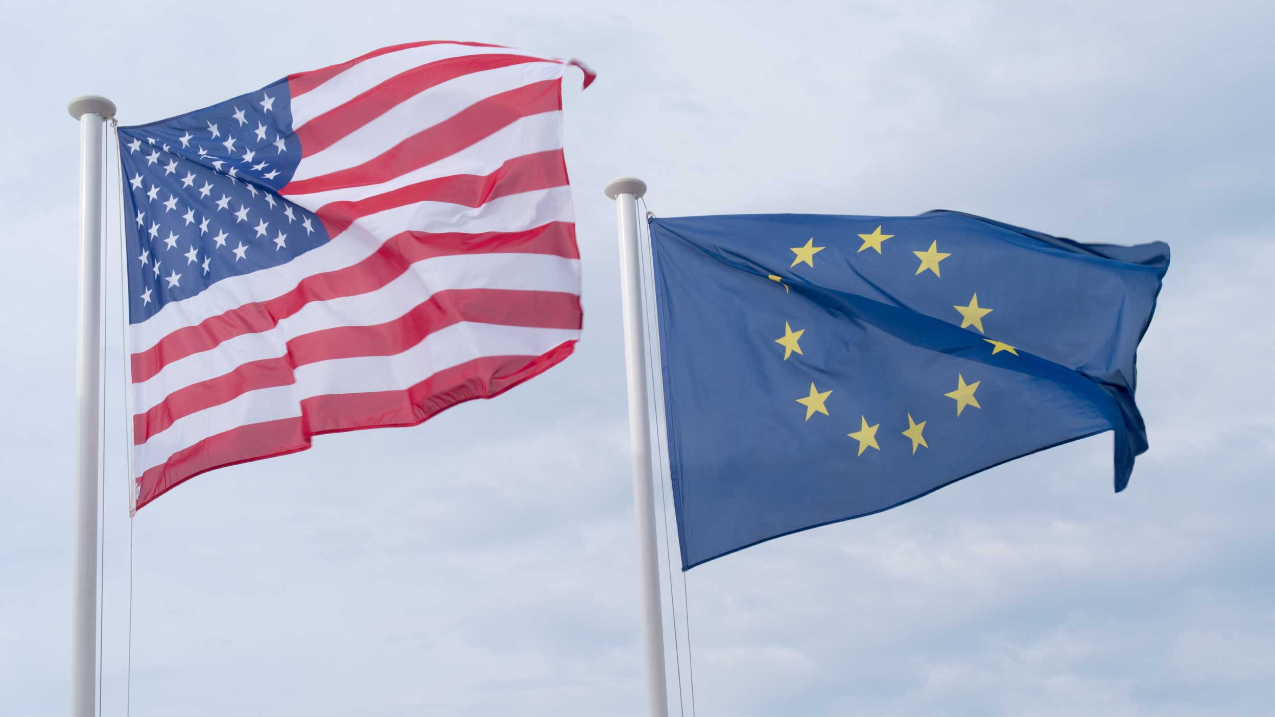 US and EU flags