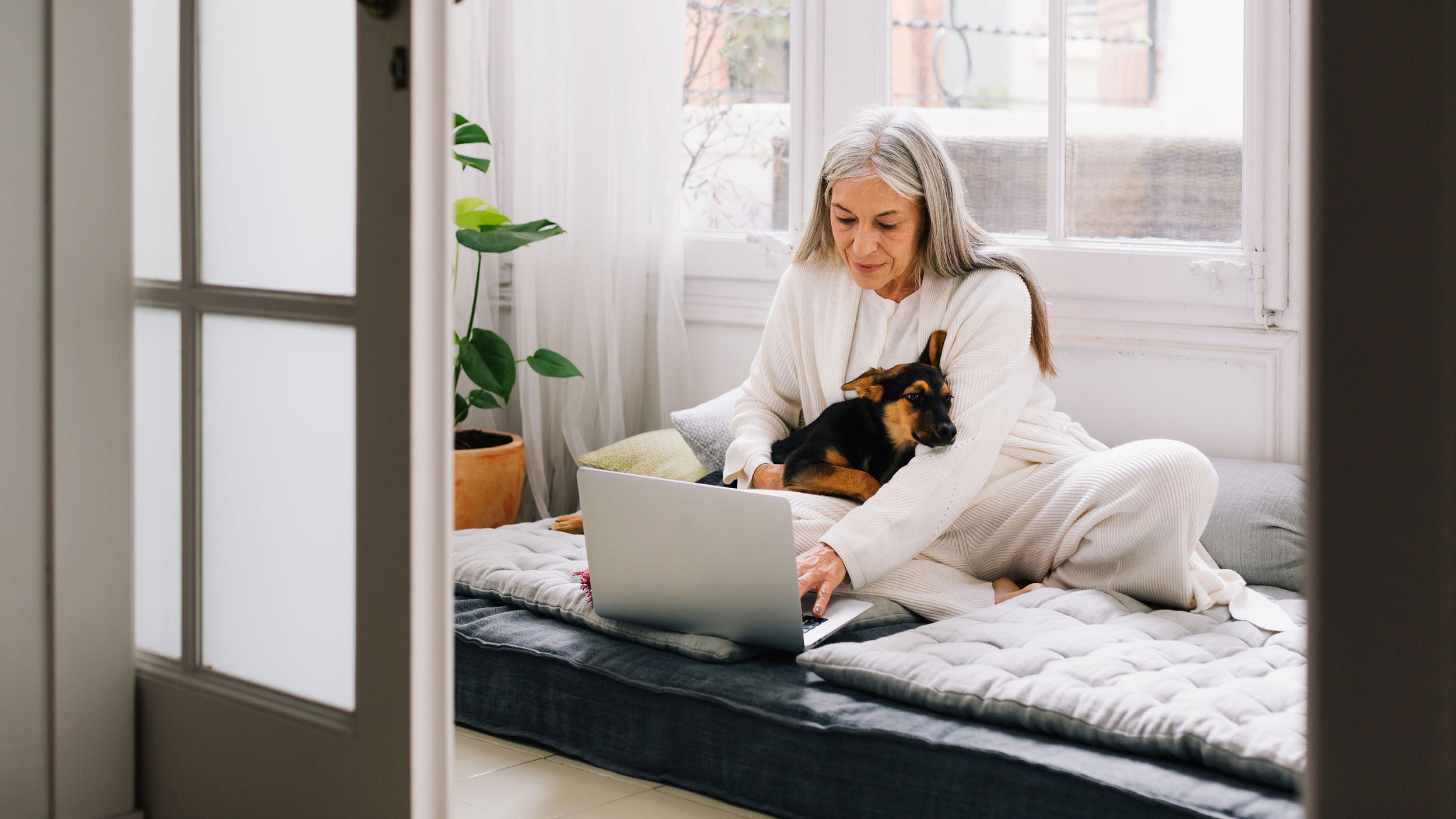 Senior Woman Spending Time At Home.