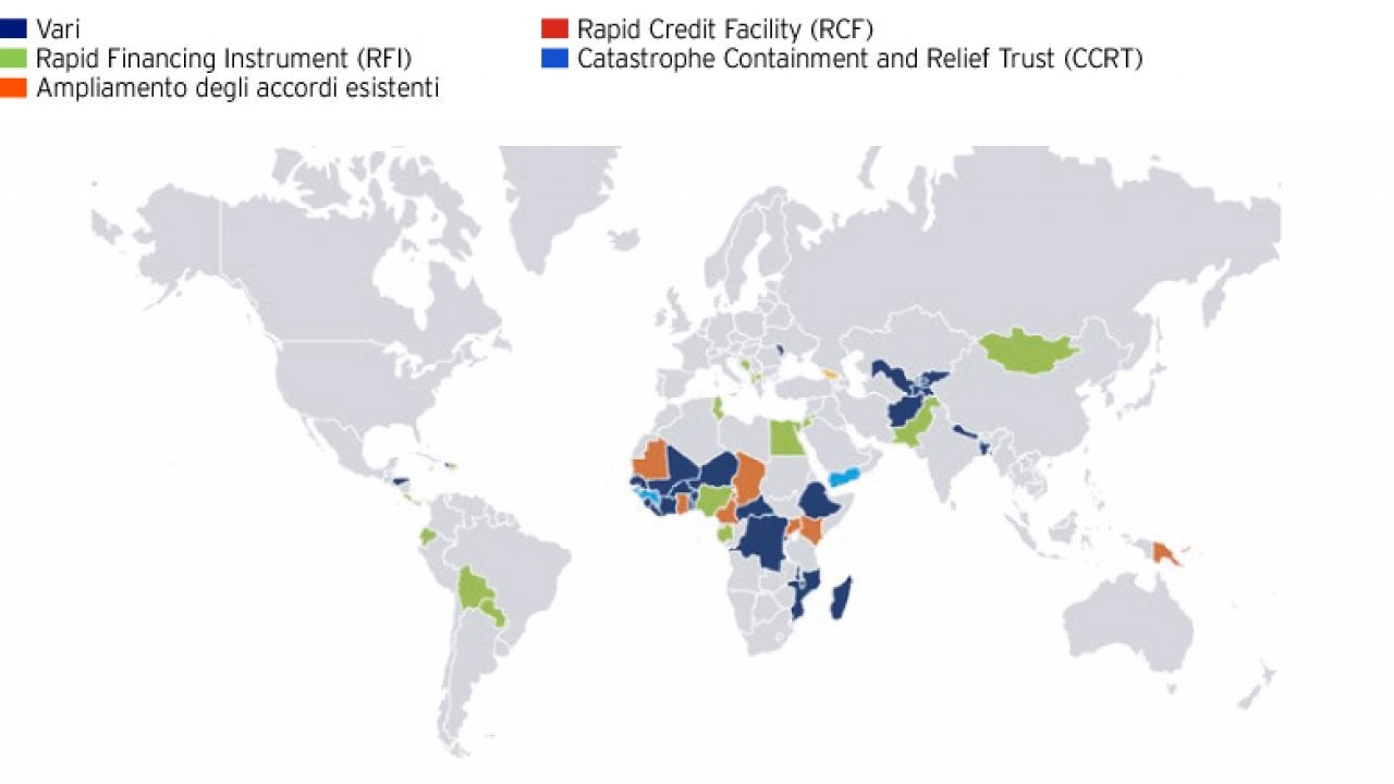 Figura 1: Paesi che ottengono finanziamenti di emergenza e riduzioni del debito