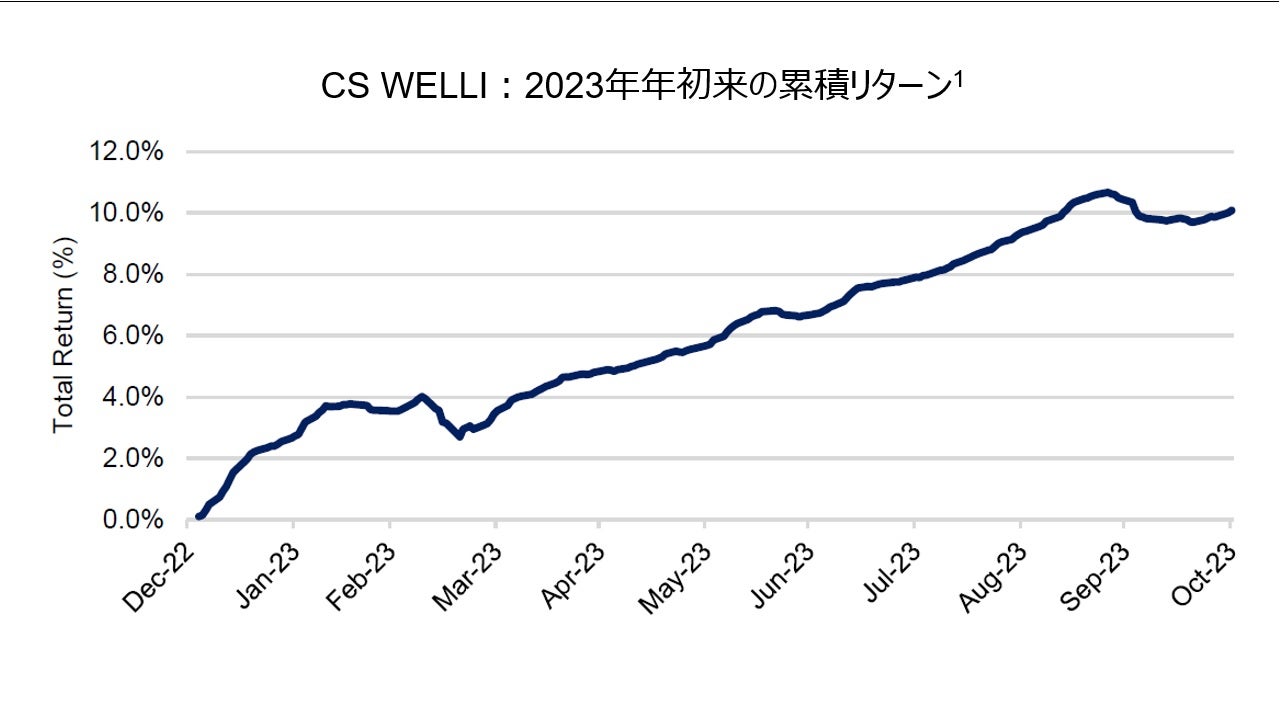 CS WELLI：2023年年初来の累積リターン