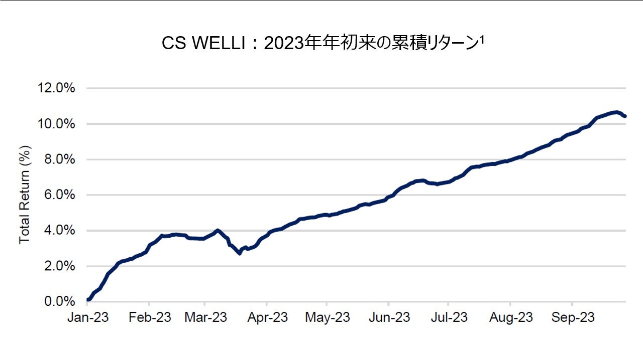 CS WELLI：2023年年初来の累積リターン