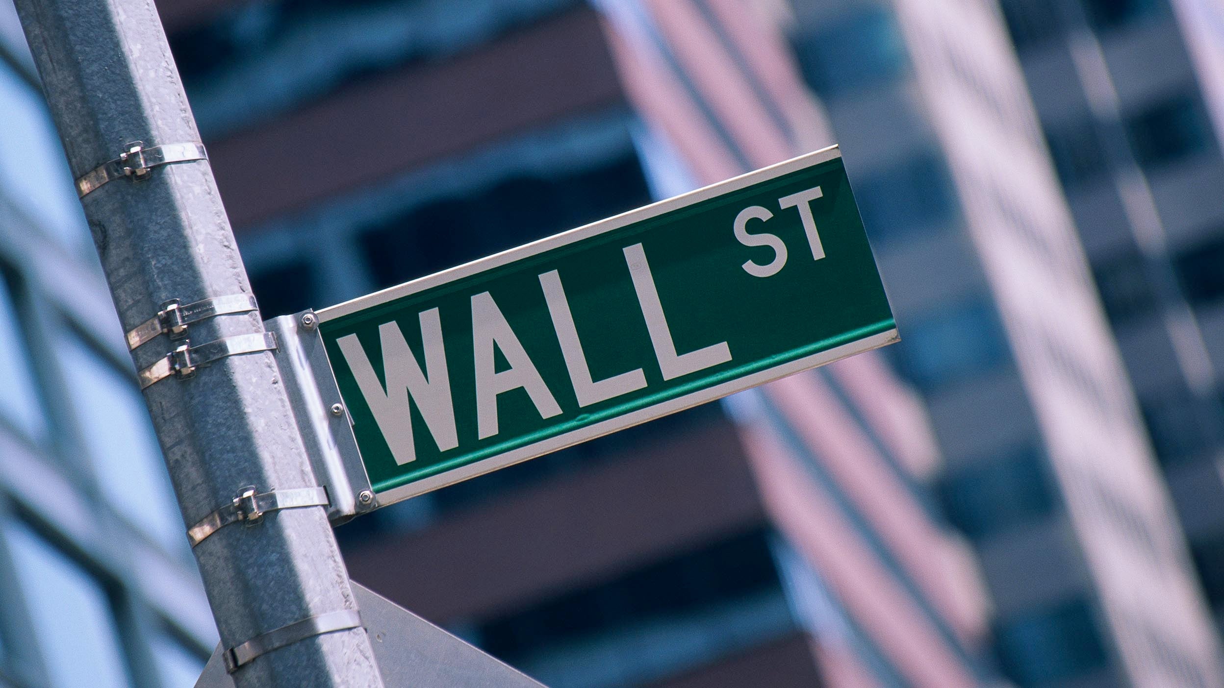 Wall street sign board