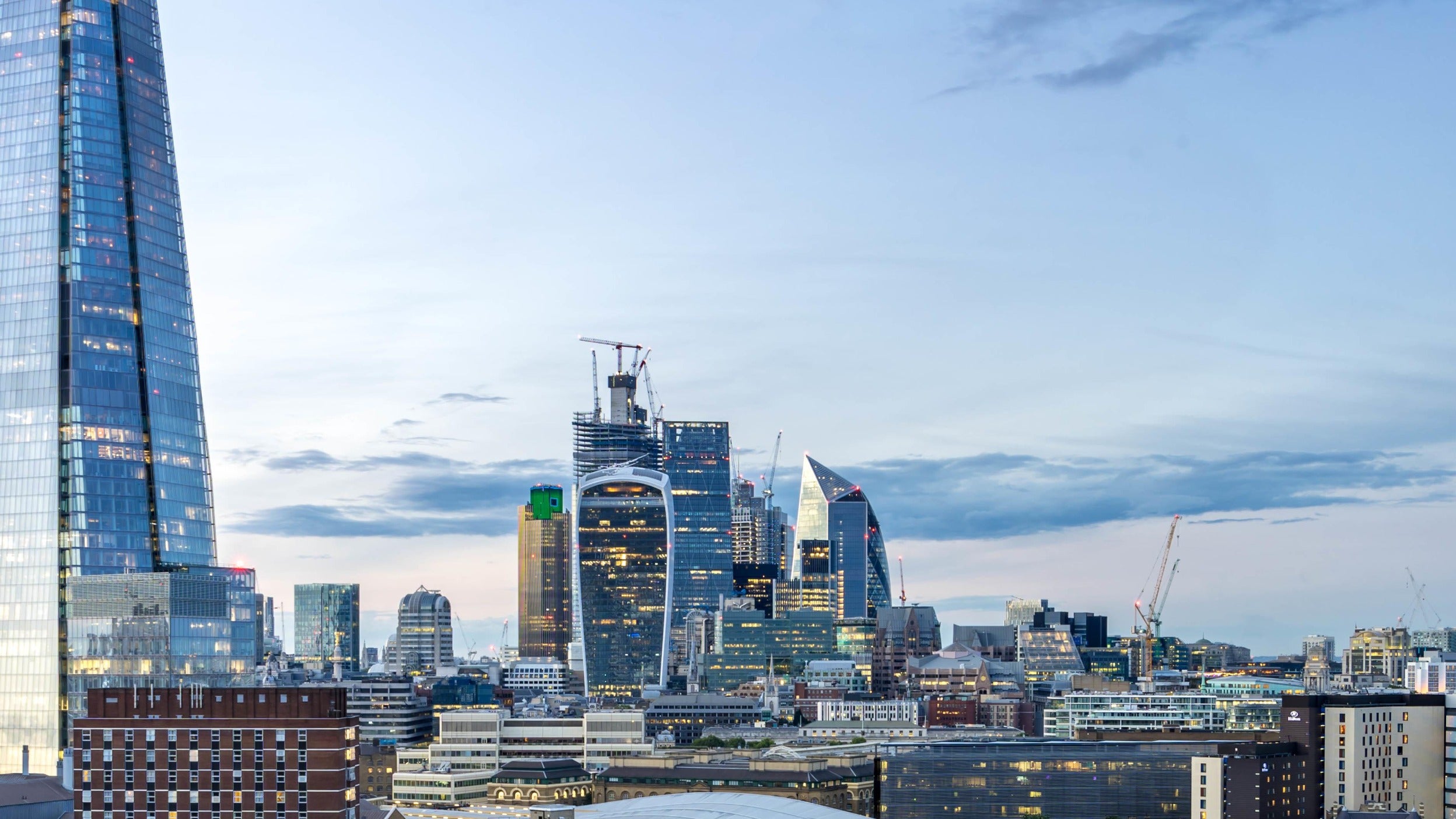 View on the skyline of London