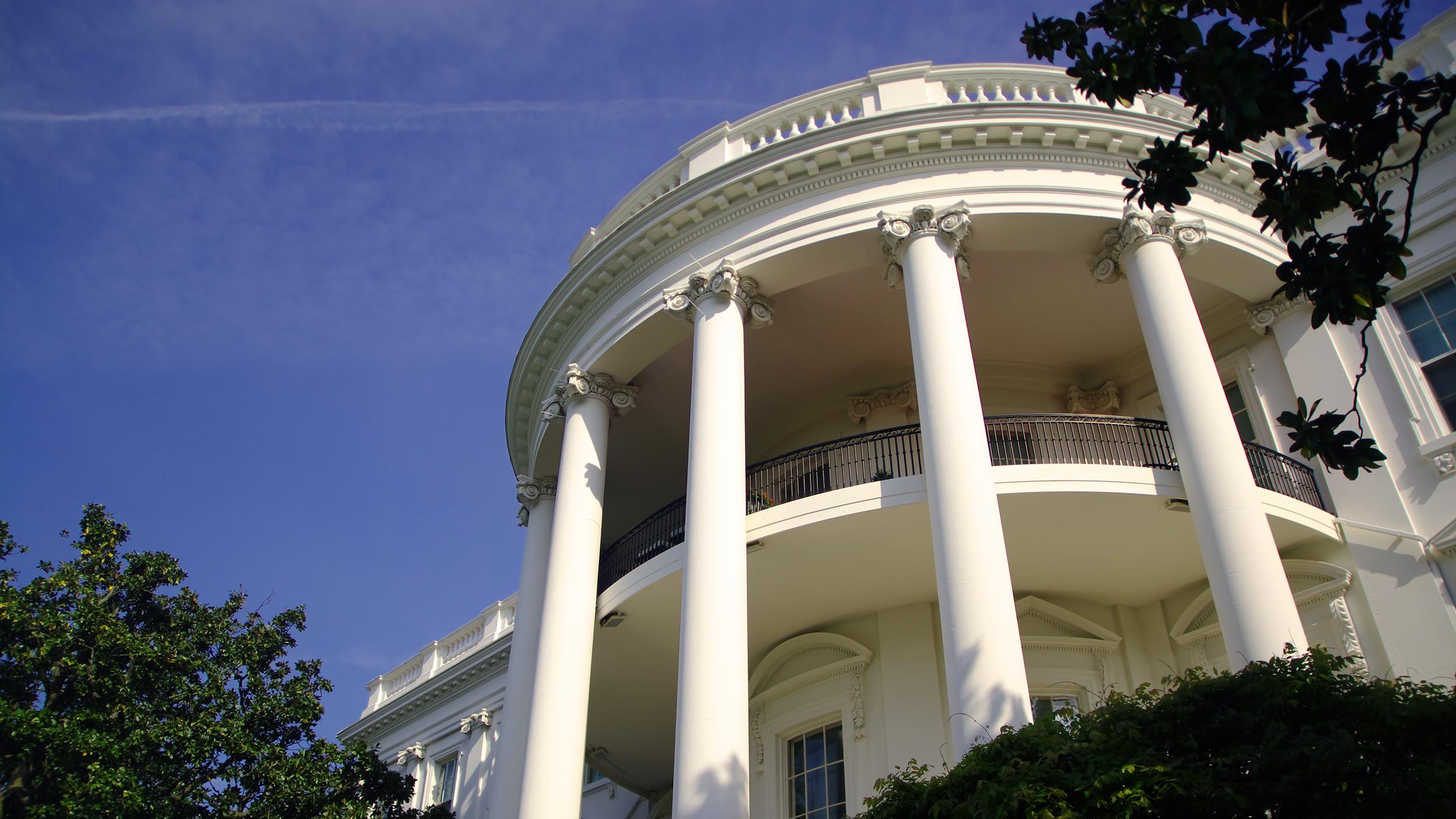 Close up of the White House south portico